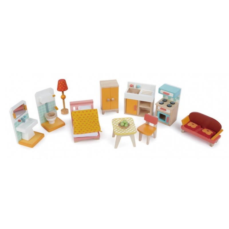 Spiel Möbel für ein Puppenhaus Badezimmer Küche Wohnzimmer