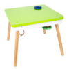 Spieltisch umgedreht als normaler Tisch in grün