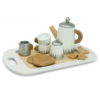 Teeservice aus Holz Tassen Löffel Teekanne