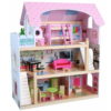 Pinkes Puppenhaus, drei Etagen mit Balkon voll Möbliert
