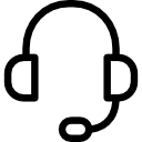 Headset Symbol schwarz